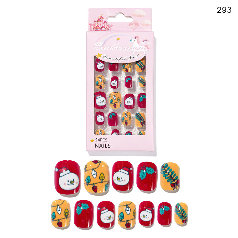 Christmas Pattern Press On Nails Gomaki