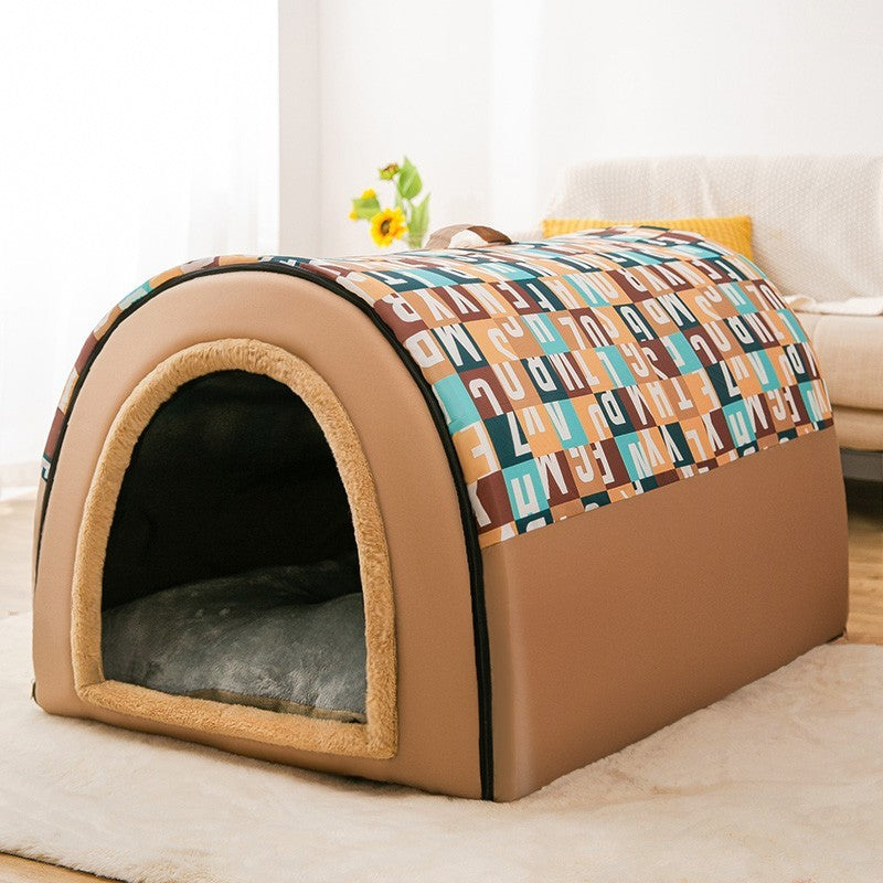 Luxury Arctic Velvet Pet House Gomaki