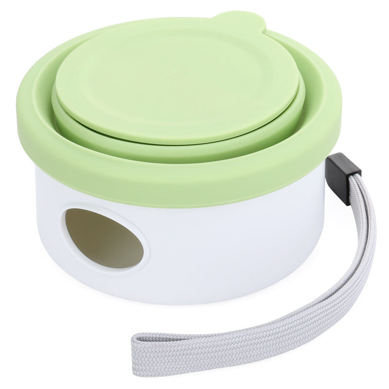 Collapsible Silicone Pet Bowl with Lid Gomaki