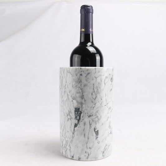 Luxury White Marble Wine Bottle Chiller Gomaki