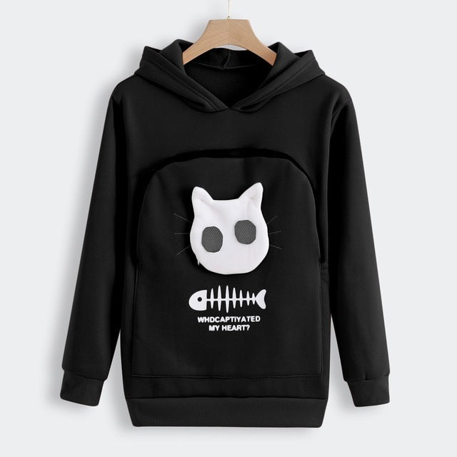Cat Lover Hoodie with Pouch Gomaki Shop