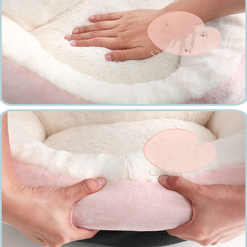 Soft Washable Cat And Small Dog Nest With Cozy Raised Backrest Gomaki