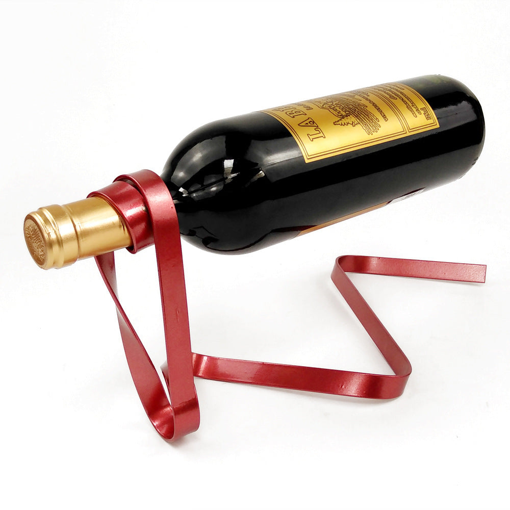 Metal Floating Wine Bottle Holder Gomaki
