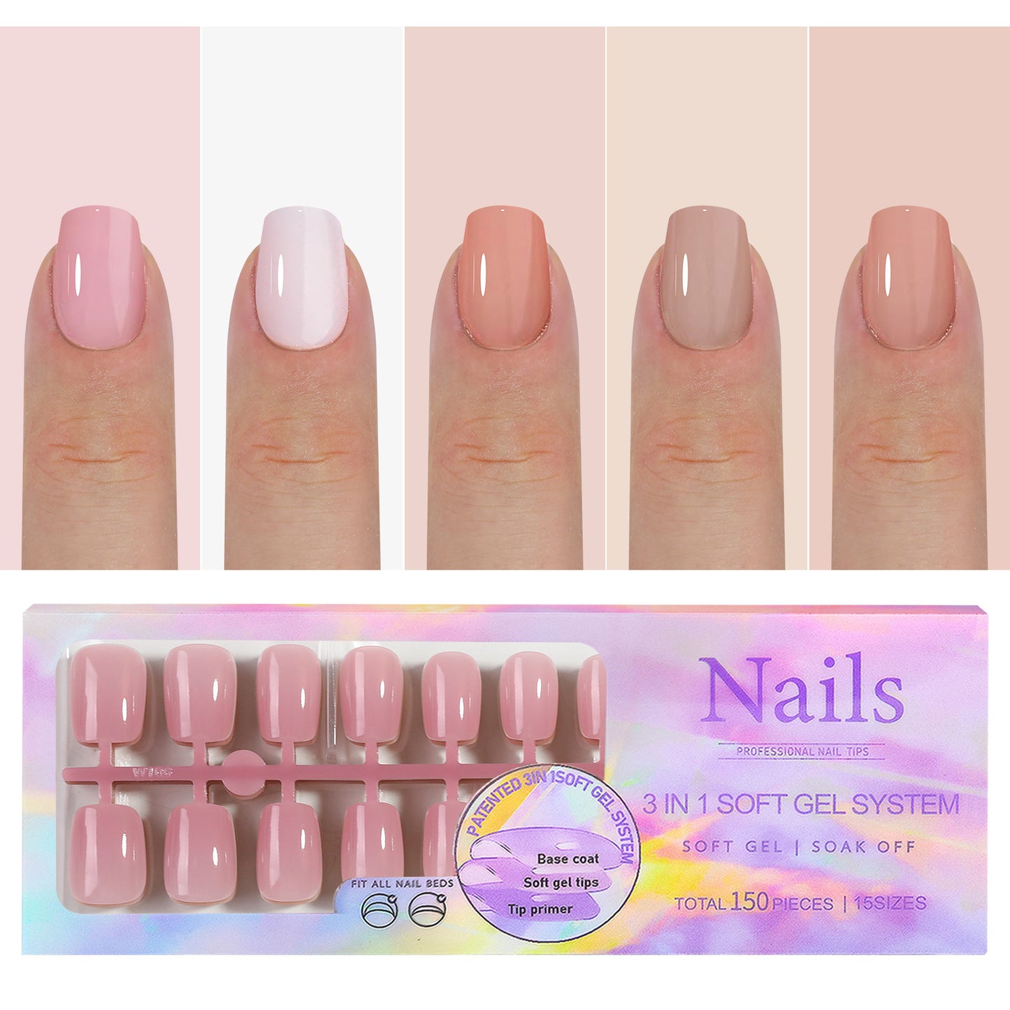 Manicure Wear Nail French Seamless Wear Nail Detachable Gomaki