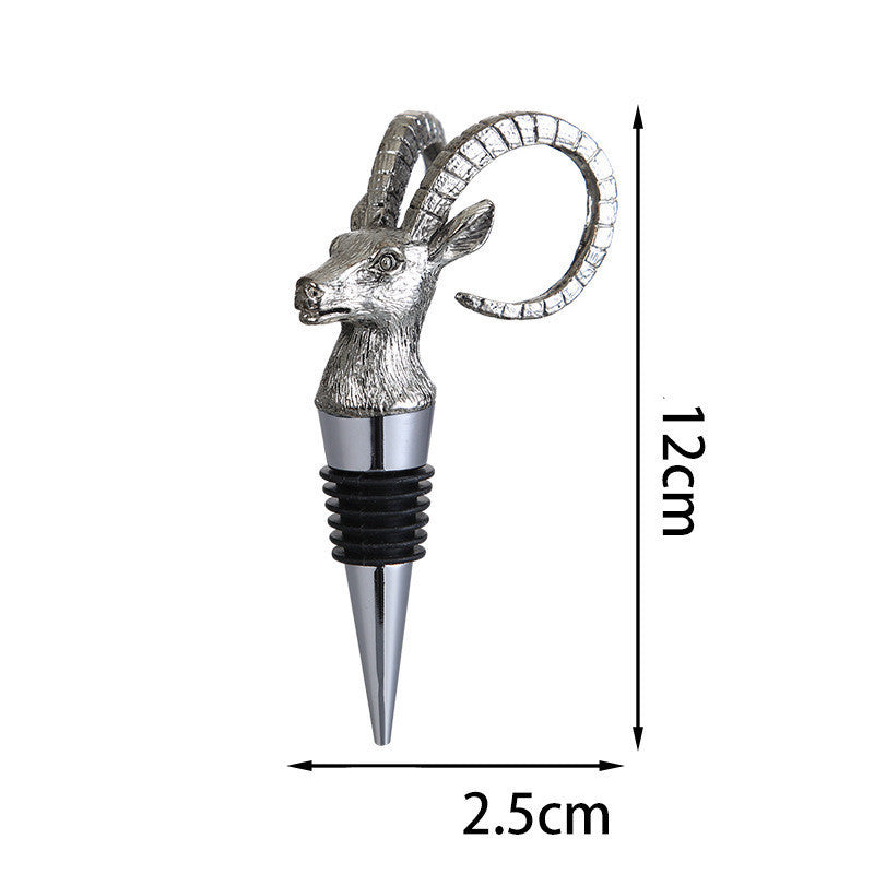 Luxury Animal Head Wine Bottle Stopper Set Gomaki