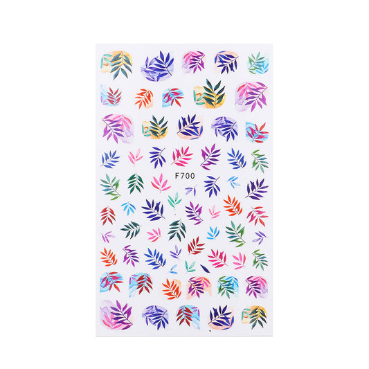 Tropical Leaf Nail Art Stickers Gomaki