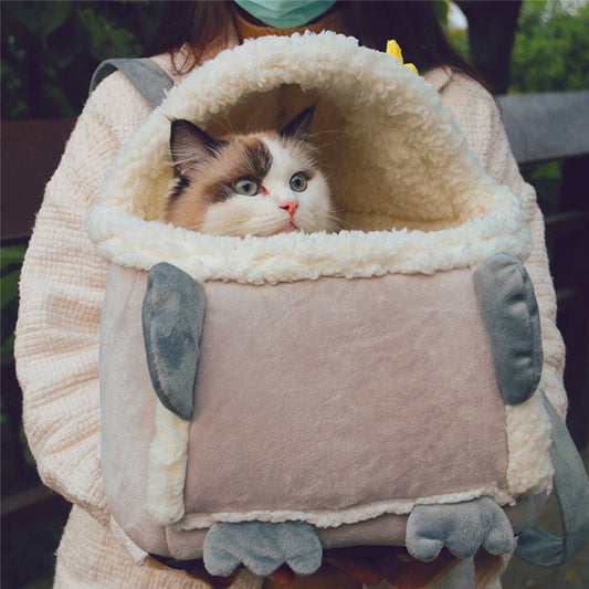Cozy Plush Cat Carrier Bag Gomaki Shop