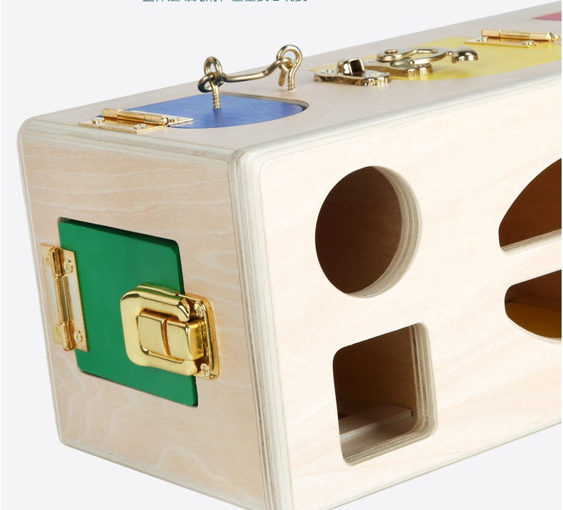 Montessori Wooden Lock Box Toy Gomaki