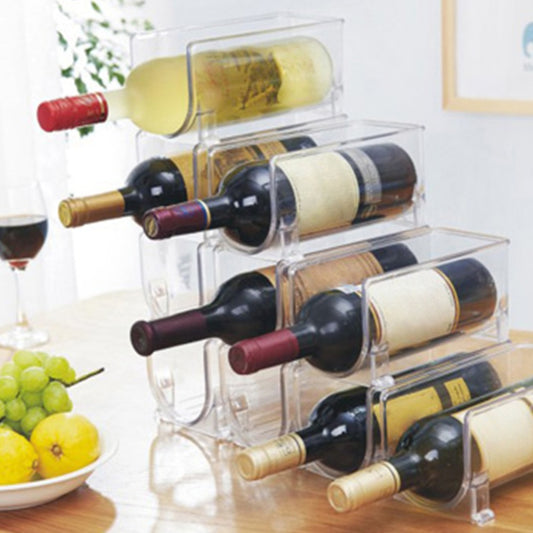 Stackable Clear Acrylic Wine Bottle Rack Gomaki