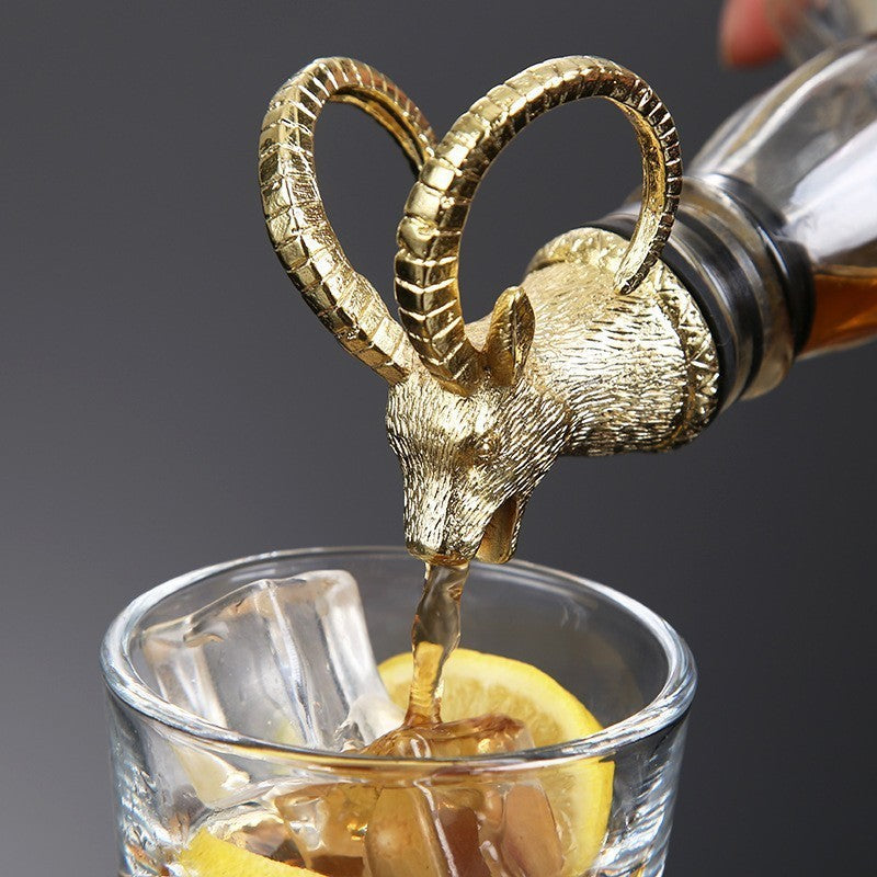 Luxury Ram Head Liquor Pourer Gomaki