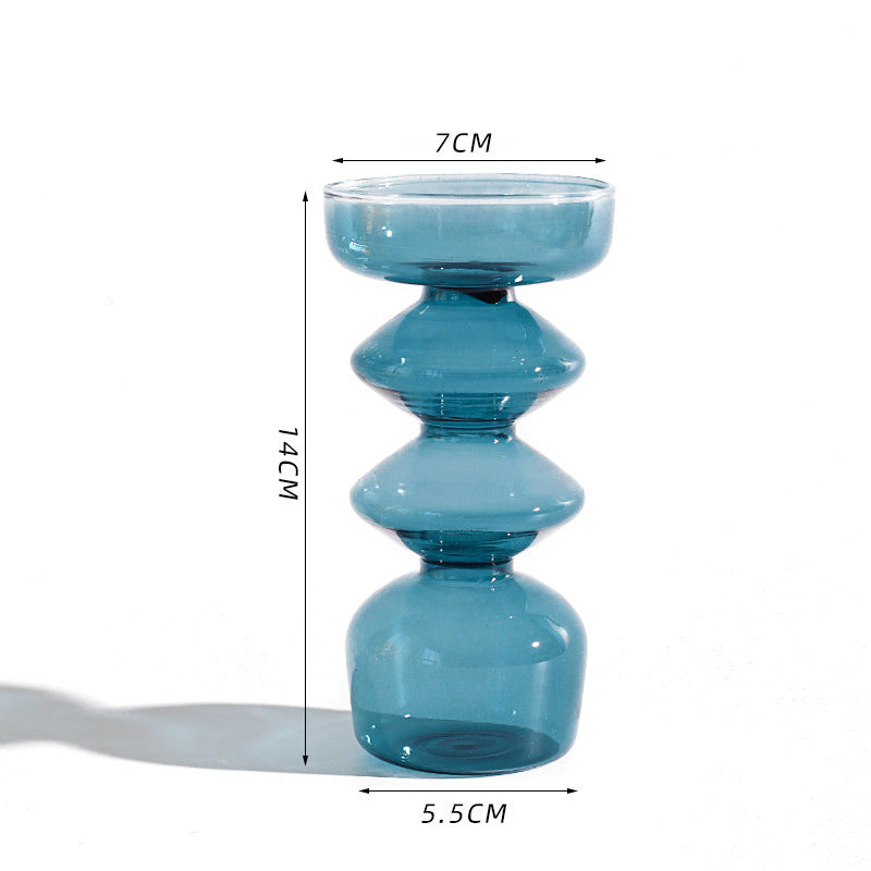 Modern Glass Vase Bubble Vase Art Colored Transparent Gomaki