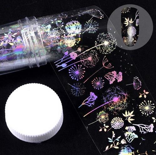 Holographic Nail Art Transfer Foil Stickers Gomaki