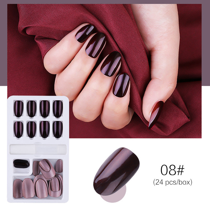 Elegant Short Square Press On Nails Reusable Stick Gomaki