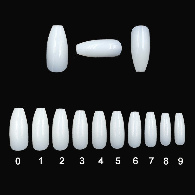 Clear Coffin Nail Tips Set Gomaki