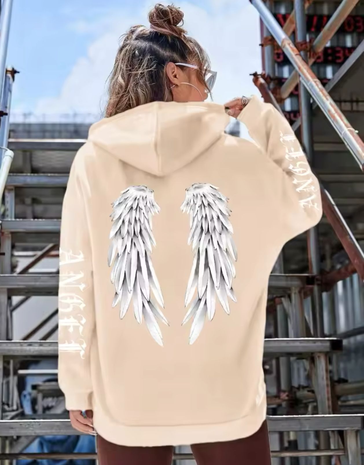 Sweat à capuche imprimé style streetwear Gomaki