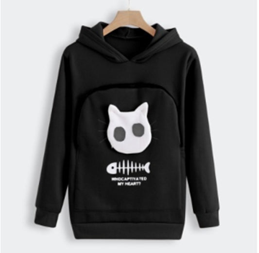Cat Lover Hoodie with Pouch Gomaki Shop