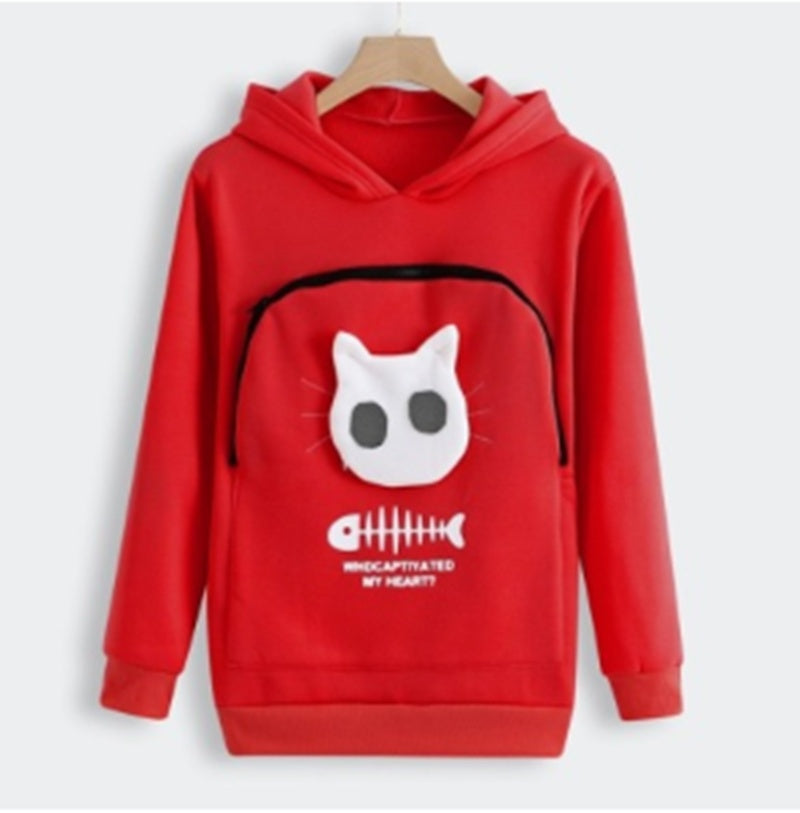 Cat Lover Hoodie with Pouch Gomaki Shop