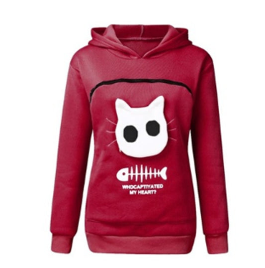 Cat Lover Hoodie with Pouch Gomaki Shop