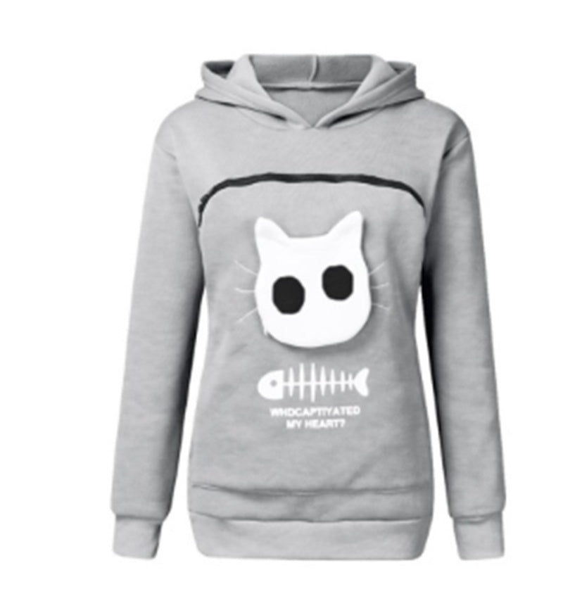 Cat Lover Hoodie with Pouch Gomaki Shop