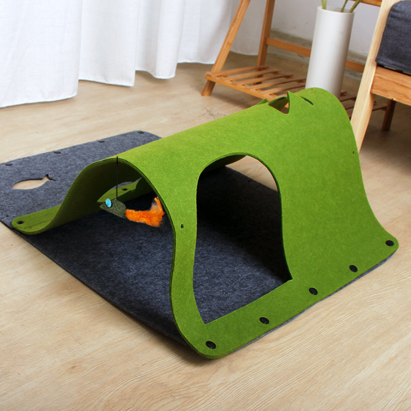 Combined Cat Tunnel Toy Removable Felt Gomaki