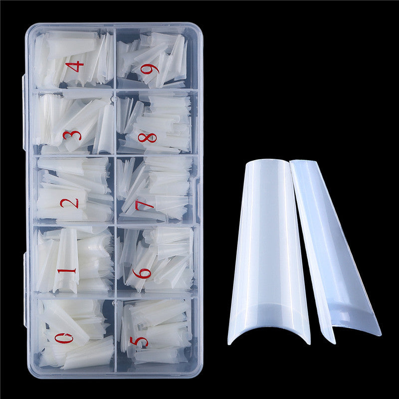 Extra Long Clear Coffin Nail Tips Gomaki
