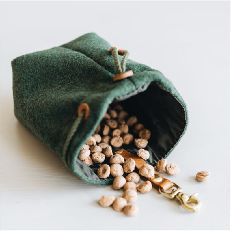 Outdoor Dog walking Hanging Waist Felt Grain Bag Gomaki Shop