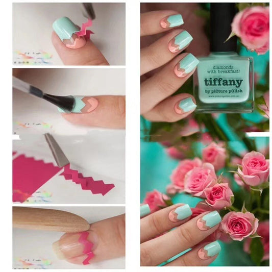French Nail Tip Guide Stickers Gomaki