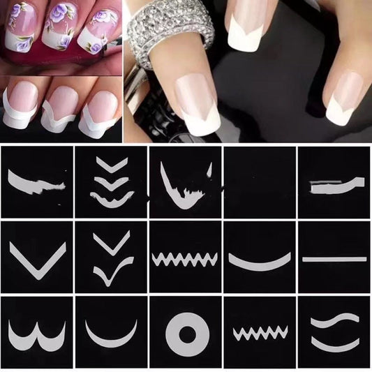 French Nail Tip Guide Stickers Gomaki
