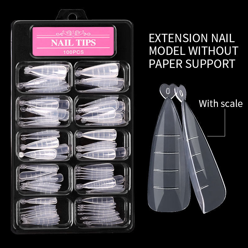 Transparent Full Cover Extension Tips for Acrylic and Gel Nails Gomaki