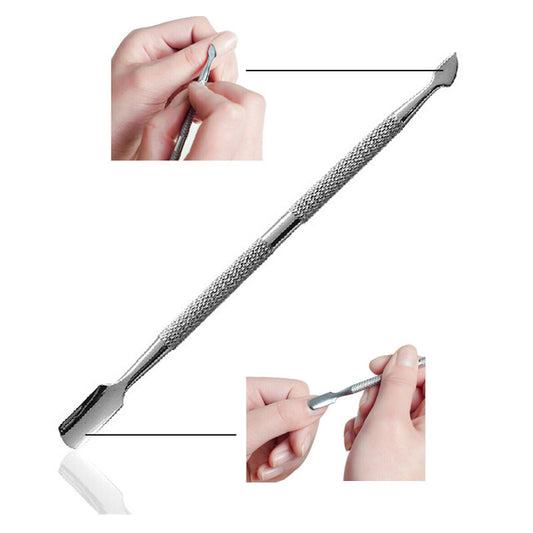 Professional Stainless Steel Cuticle Pusher and Nail Cleaner Gomaki