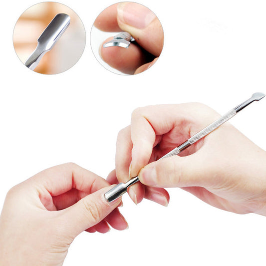 Professional Stainless Steel Cuticle Pusher and Nail Cleaner Gomaki