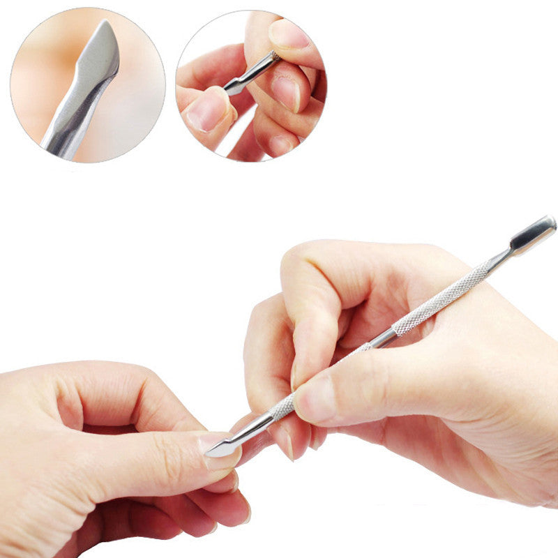 Professional Stainless Steel Cuticle Pusher and Nail Cleaner Gomaki