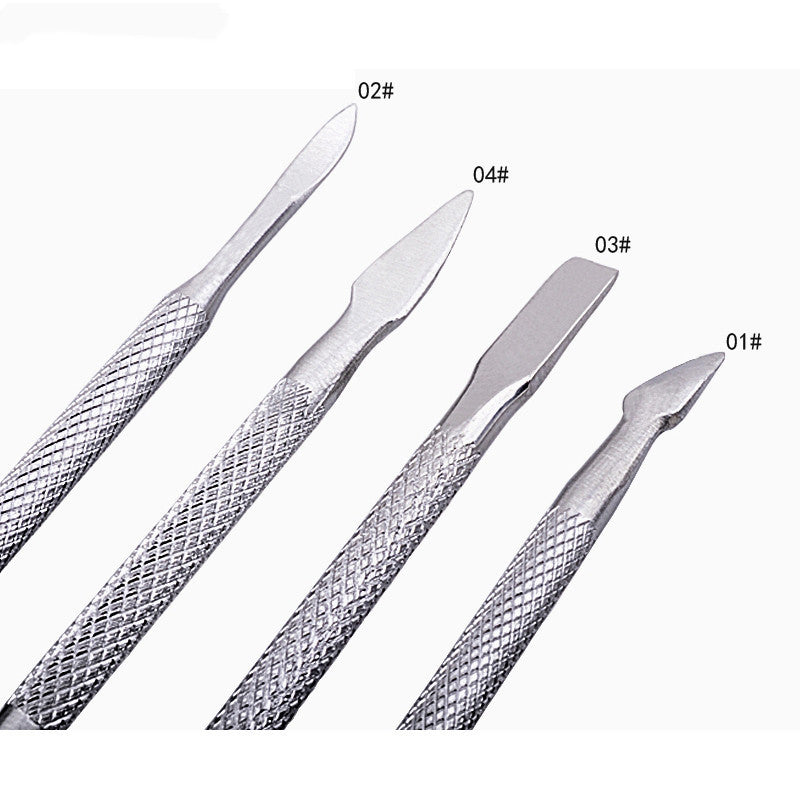 Professional Stainless Steel Cuticle Pusher and Nail Cleaner Gomaki