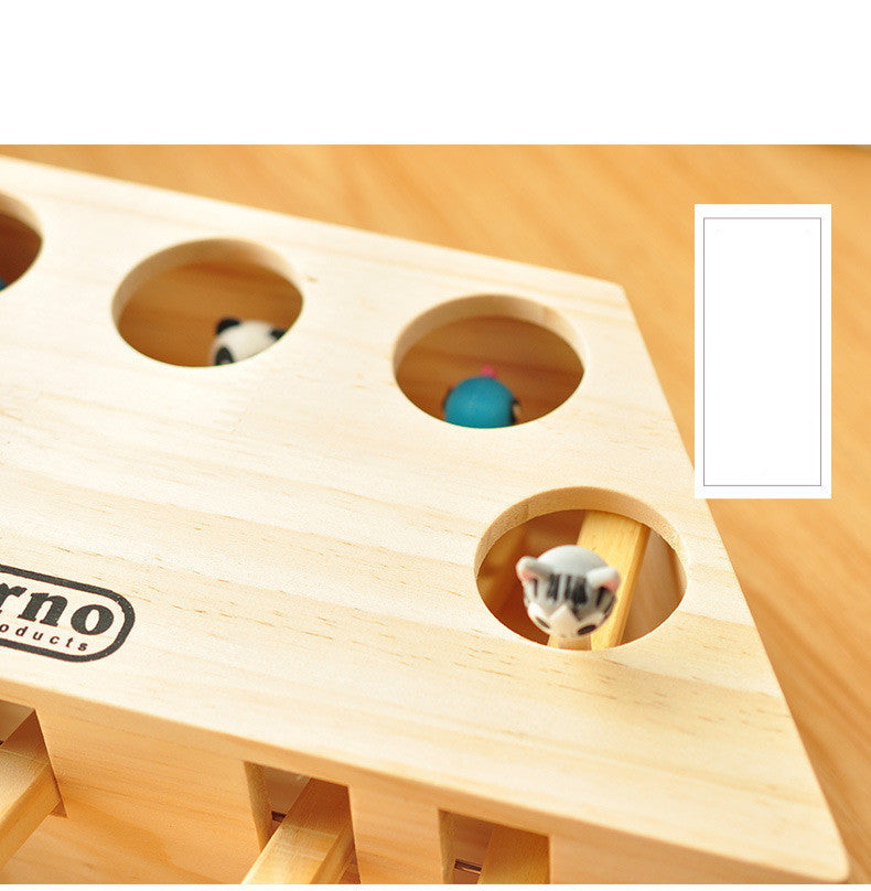 Interactive Wooden Cat Puzzle Toy Gomaki