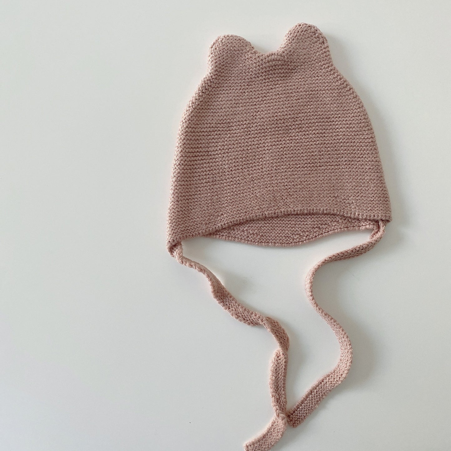 Baby Knit Bonnet with Bear Ears Gomaki