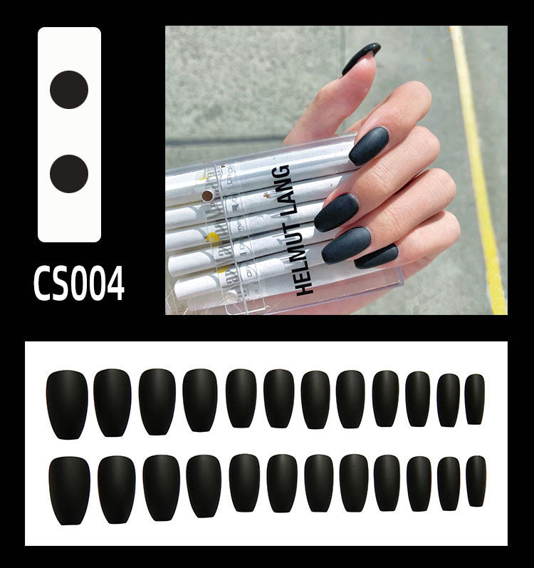 Matte Almond Press On Nails Gomaki