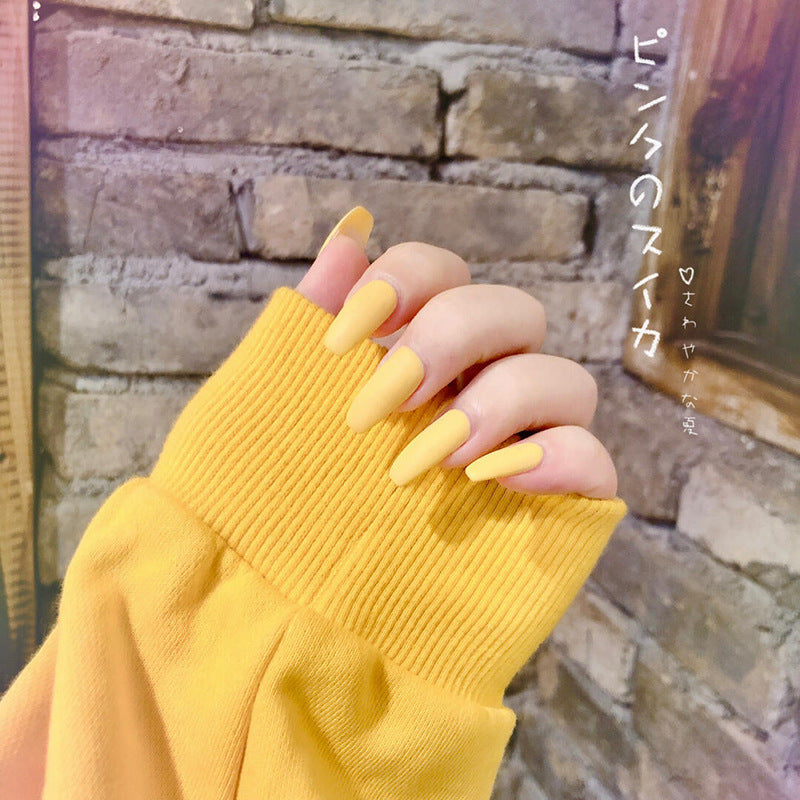 Matte Almond Press On Nails Gomaki
