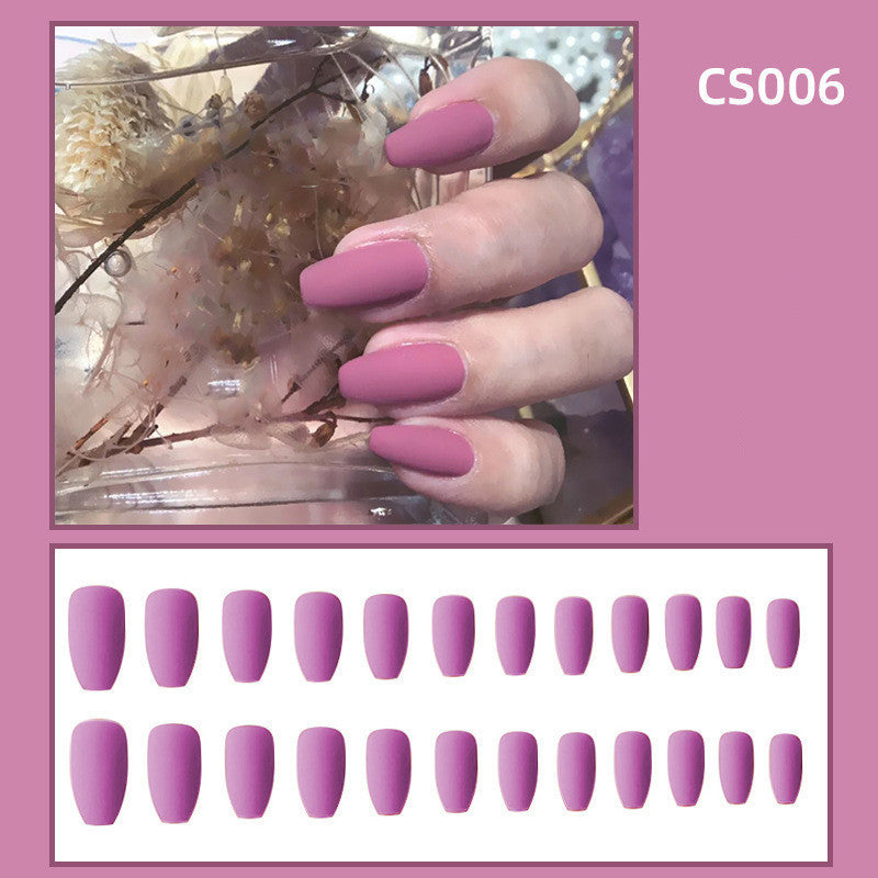 Matte Almond Press On Nails Gomaki