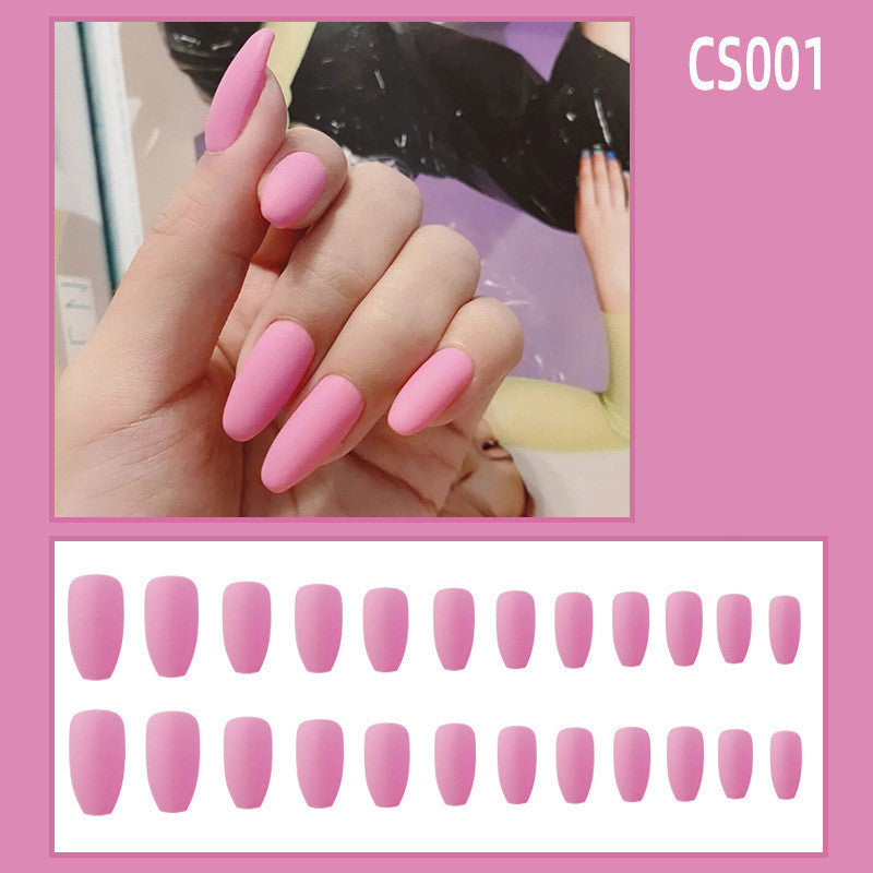 Matte Almond Press On Nails Gomaki