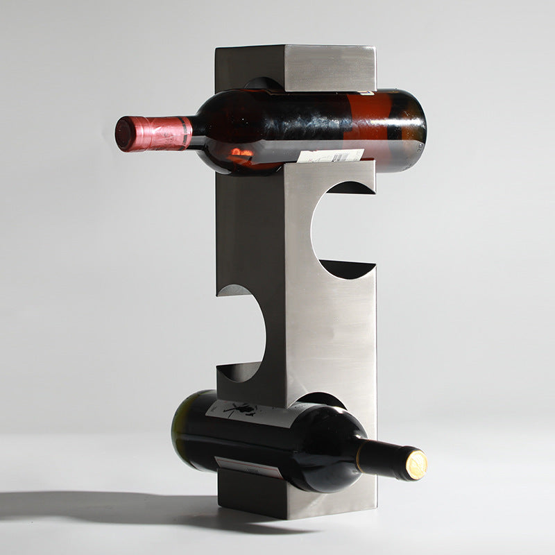 Luxury Gold Metal Wave Wine Rack Gomaki