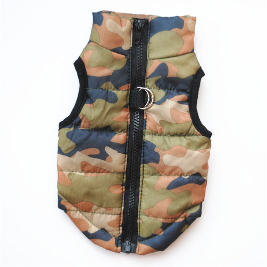 Camouflage Dog Puffer Vest Gomaki Shop