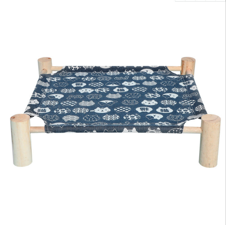 Wooden Frame Canvas Pet Bed Cat Dog Gomaki