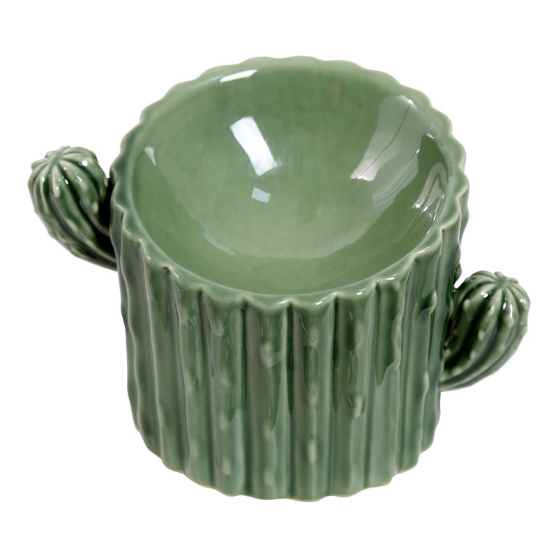 Cactus Ceramic Pet Bowl Gomaki Shop