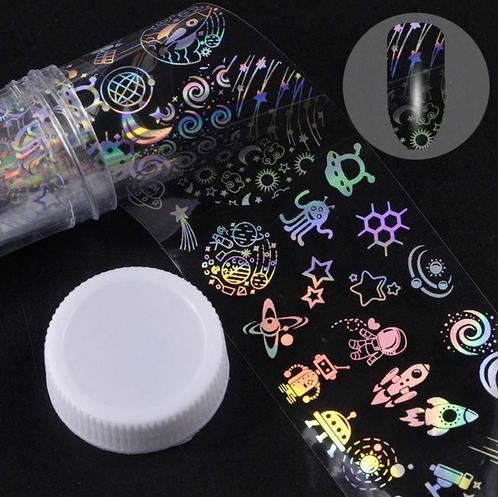 Holographic Nail Art Transfer Foil Stickers Gomaki