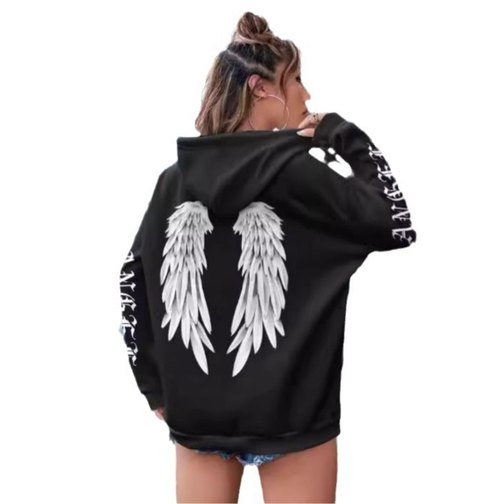 Sweat à capuche imprimé style streetwear Gomaki