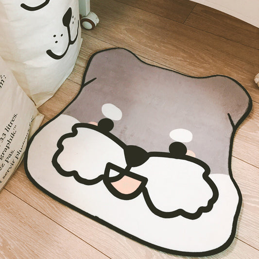 Cute Dog Face Floor Mat Gomaki Shop