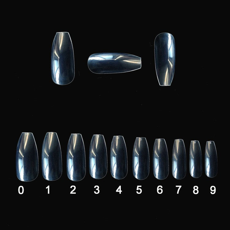 Clear Coffin Nail Tips Set Gomaki