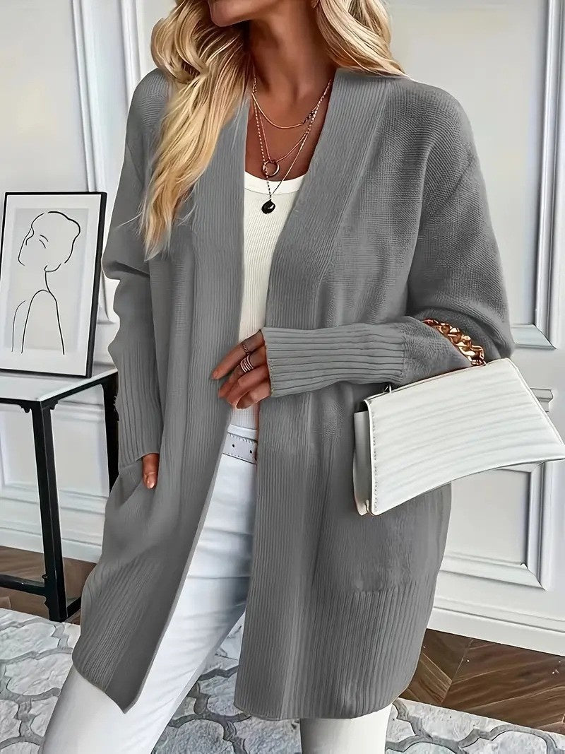 Women Long Knit Cardigan Gomaki