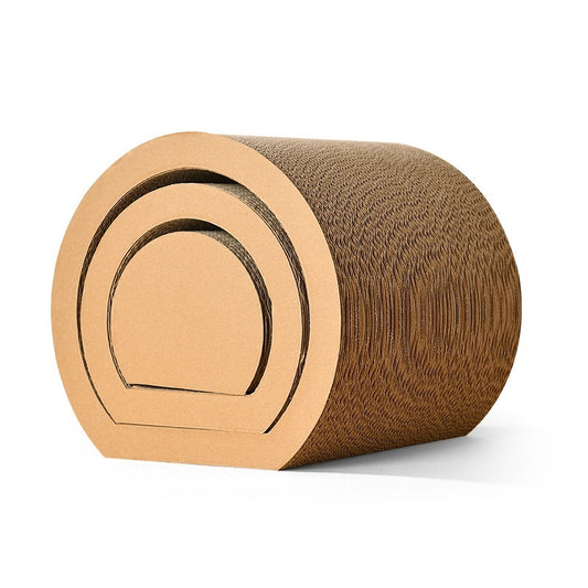 Cat Scratcher Tunnel Set Three Piece Corrugated Cardboard Gomaki