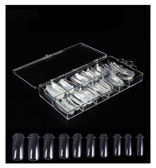Clear Half Cover Nail Tips Set Gomaki